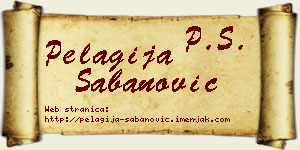 Pelagija Šabanović vizit kartica